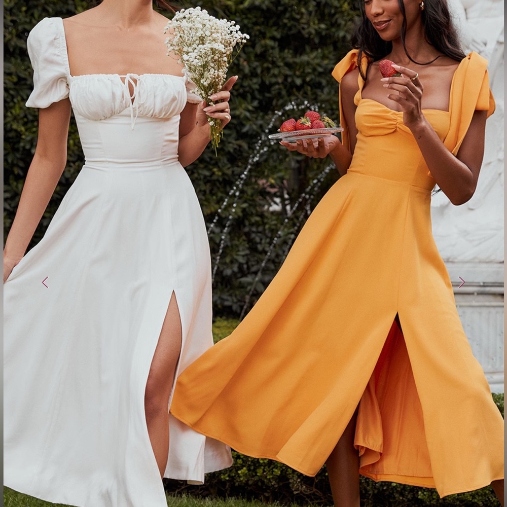 House of CB ALICIA Tangerine Midi Sundress